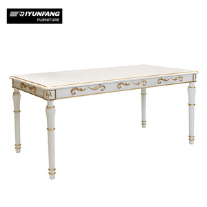 Hiện đại rắn gỗ chạm khắc bàn ăn và ghế đặt với 6 chỗ ngồi dài hình chữ nhật thiết kế - Product Image 4