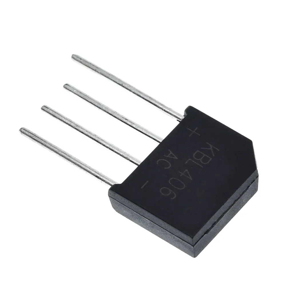 Мостовой выпрямитель KBL406 4A 600 V KBL-4 (SIP-4), однофазный, полнофазный, 4 а, 600 В, Silicon kbl 406