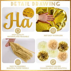 Kit de décoration doré pour fête de fiançailles, ballon en aluminium en forme de bague et de cœur pour bouteille de vin, guirlande de fleurs en papier et latex, mariage, MRS - Product Image 3