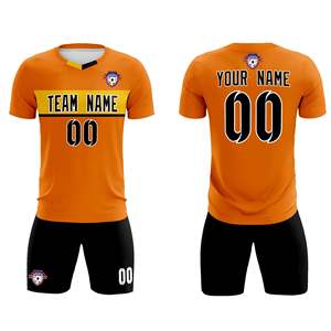 Conjuntos Deportivos Clásicos Personalizados en Naranja, Camiseta de Fútbol - Product Image 2