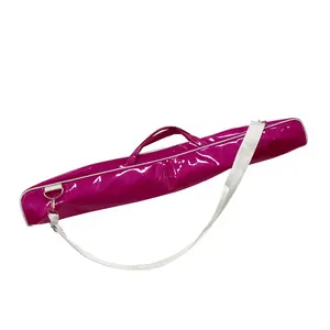 Custom Logo Waterproof PVC Includes Shoulder Strap Carry Bag Tote Sparkle Case Musical Sparkle Pink Twirling Baton Bag Case