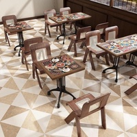 Vente en gros de mobilier de restaurant commercial, table et chaises de salle à manger, sièges modulaires pour café, cafétéria, restauration, style rétro