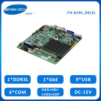 Carte mère industrielle mini ITX fine ITX-B190_D812L Celeron J1800 DDR3L Max 8G SATA2.0 MSATA 9 USB 6 COM 12V