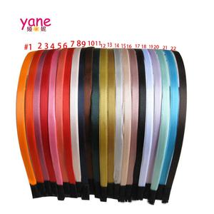 Satijnen lint dunne 5mm wide gemengde kleur bedekt hoofdband - Product Image 2