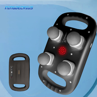 NINGDECRIUS 4 Head Cordless Fascia Massage Gun Kontrol Waktu Bahan ABS Getaran Jaringan Dalam Pemijat Tubuh Baterai 1300mAh