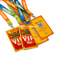 Tarjetas de PVC Impresas Personalizadas, Credenciales de Identificación para Eventos, Pases de Proveedor con Cordón para Exposiciones, Pase VIP para Eventos