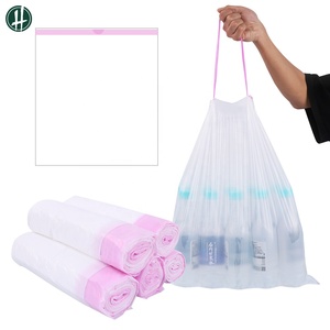 Grands sacs <span class=keywords><strong>poubelle</strong></span> en plastique épais, multifonctions, à forme personnalisée, avec ruban de fixation, petit cordon de serrage, 25 pièces, 45x50 - Product Image 2