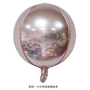 4D bóng tròn hình cầu lá bóng gương kim loại bóng trang trí cho bữa tiệc, đám cưới, sinh nhật globos metalicos - Product Image 5