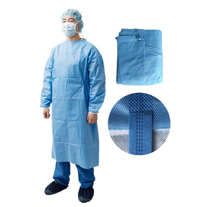 Camici monouso isolamento SMS 30 40 45gsm camice chirurgico rinforzato Sterile per visita clinica ospedale - Product Image 1