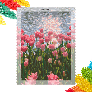 Kit Pittura Diamante 5D: <span class=keywords><strong>Tulipani</strong></span> Rosa sullo Sfondo Acquatico - Arte Floreale Fai da Te <span class=keywords><strong>con</strong></span> Copertura Totale per Decorazioni Domestiche - Product Image 1