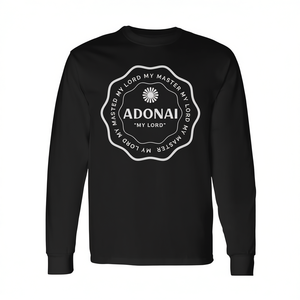 Camiseta de Manga Larga 'Creer en Jesús, Dios Adonai' con Inscripción 'Mi Señor, Mi Señor' para Promociones Cristianas - Product Image 2