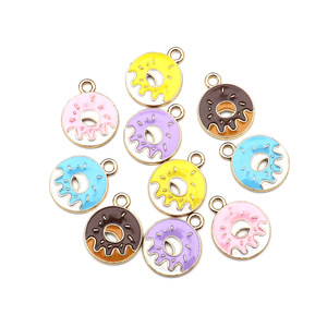 Pendentifs en forme de beignets, en alliage de zinc, accessoires de bijoux DIY pour cadeau, breloques de mode unisexes - Product Image 2