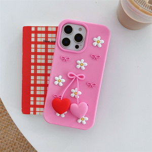 Funda de Silicona Lichicase con Diseño 3D de Corazón, Lazo y Flor para Tecno Spark Go3 Spark 50, Accesorios para Teléfono Móvil - Product Image 3
