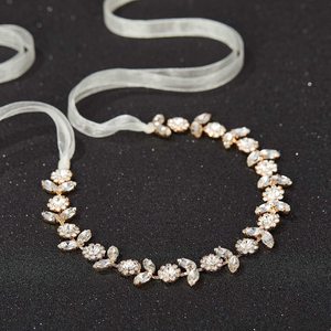 Fleur d'argent fille casque pour mariage cristal bébé fille bandeau fleur couronne <span class=keywords><strong>Communion</strong></span> cheveux accessoires pour anniversaire - Product Image 2