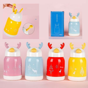 แก้วรูปกวางแบบสร้างสรรค์ปรับแต่งโลโก้ได้ถ้วยน้ำแก้วของขวัญวันคริสต์มาสสำหรับโรงเรียนอนุบาล - Product Image 2