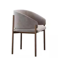 JP chaise de salle à manger de luxe en tissu de meubles de style italien chaise de restaurant en velours chaise en acier inoxydable pour la maison hôtel