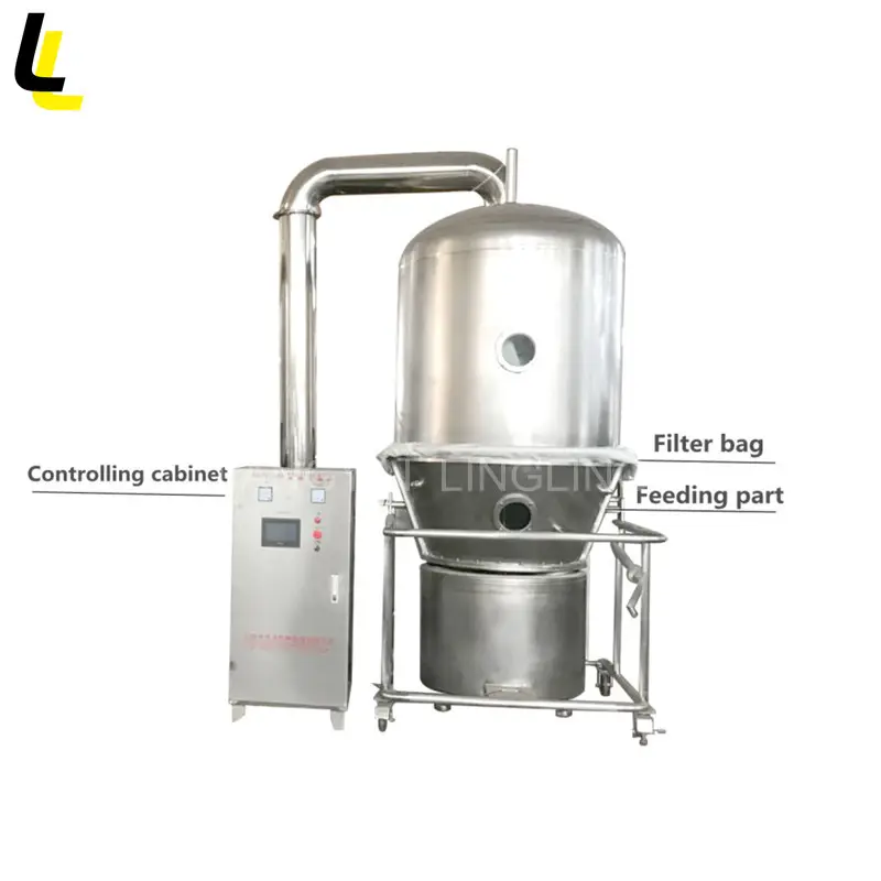 Gfg wjt cao hiệu quả fluidized chất lỏng giường granulator hạt phun máy sấy Hazelnut fbd máy sấy