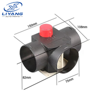 Conector de Válvula en T de 75mm para Ducto de Aire, para Calefacción Diésel Webasto Eberspacher, Autocaravanas, Camiones, Furgonetas