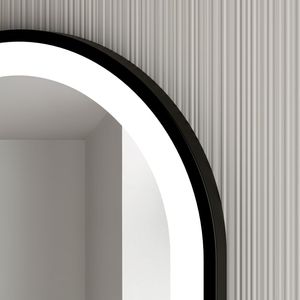 Darci-Espejo LED con marco iluminado, espejo negro, 1200x600mm - Product Image 3