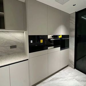 Gabinetes de Cocina Modulares Modernos Blancos de Panel Plano con Acabado Brillante, Muebles de Cocina Modernos, Diseños de Lujo, Gabinetes de Cocina Personalizados - Product Image 1