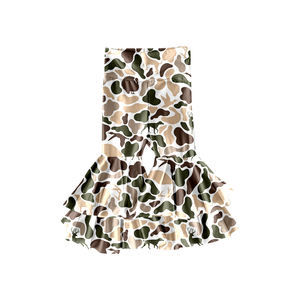 P0885 Custom Little Girl Boutique pato CAMO estampado niños al por mayor niño niña pantalones largos de yoga - Product Image 5