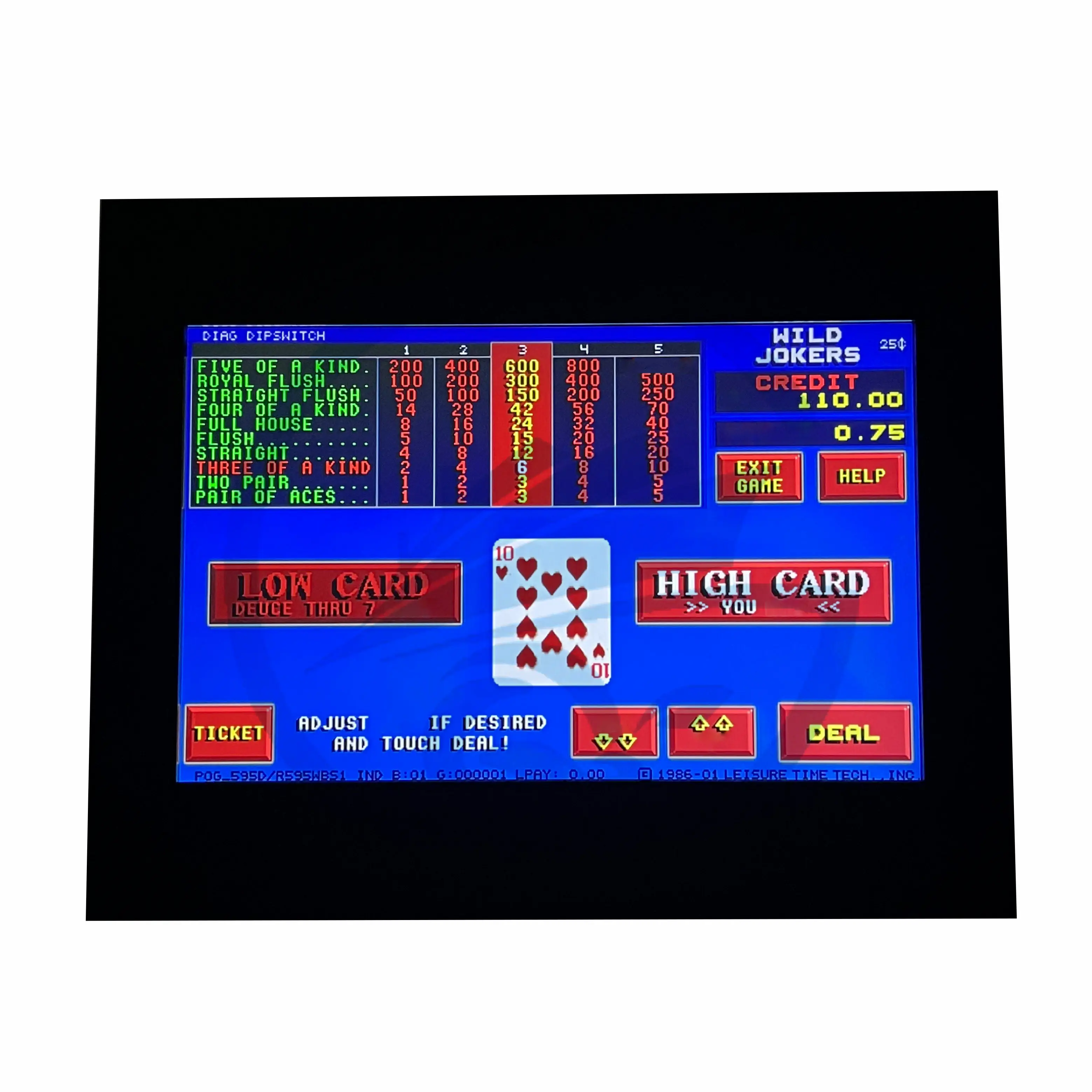 22 pollici pog 595 IR touch game screen monitor di gioco