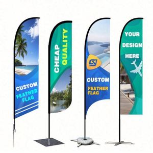 Banderas de Playa Personalizadas de Poliéster de Alta Calidad para Publicidad, de Una o Dos Caras, con Plumas, Promocionales, al por Mayor - Product Image 6