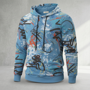 Sudadera con Capucha para Hombre, de Poliéster/Algodón Grueso, para Exteriores, Bordada, Transpirable, con Forro, Corte Regular, Color Sólido, Servicio OEM - Product Image 3