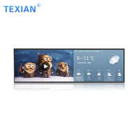 Vente chaude ultra large étagère écran publicitaire 23.1 pouces barre étirée lcd led affichage de signalisation numérique