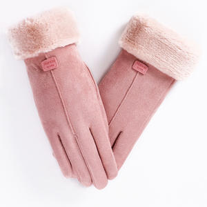 Lady Casual Touch Screen <b>Gloves</b> Winter Thick Plush Leather <b>Gloves</b> Winter <b>Warm</b> Skiing Outdoor Women <b>Gloves</b> - Product Image 3