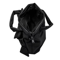 Sac fourre-tout ODM en nylon avec sangle réglable et détail nœud, grand sac à bandoulière élégant pour femme, idéal pour le quotidien, les week-ends et les voyages