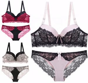 Lencería Sexy de Encaje al por Mayor a Bajo Precio, Sujetador Sin Costuras de Talla Grande, Tanga Transpirable y Moderna de Spandex, Ropa Interior Cómoda para Mujer - Product Image 4