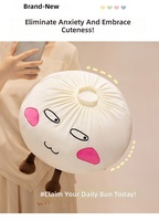 Nouvel Arrivage : Grande Peluche Mignonne en Forme de Boulette Vapeur, Douce et Réaliste, pour la Décoration de la Maison