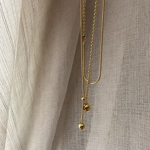 Cadena para Suéter de Plata de Ley S925, Diseño Coreano, Estilo Nicho, Redonda y Extensible, Collar Sencillo y Único - Product Image 3