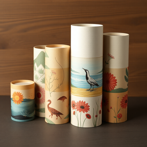 Tubo de Papel Kraft Personalizado, Ecológico, Reciclable y Biodegradable para Té, Café y Granos, Cilindro con Estampado - Product Image 2