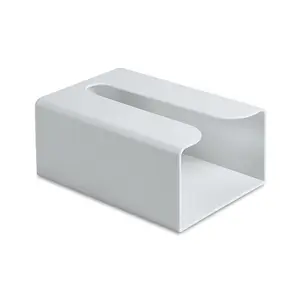 Penutup Kotak Tisu Plastik, Tempat Tisu Terpasang Di Dinding, Dispenser, Penutup Kotak Tisu Modern Putih Persegi Panjang