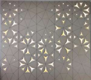 Éclairage personnalisé de luxe Panneaux muraux d'art sculptés en 3D Fond de télévision personnalisé pour chambre à coucher Décoration intérieure Finitions intérieures Mur lumineux pour cheveux - Product Image 4