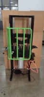 Compresseur de ressorts pneumatique à pédale avec pinces réglables, cage de sécurité, en acier robuste, vertical, pour garage et atelier