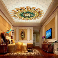Lumières décoratives d'intérieur, plafond ciel et film imprimé UV de style arabe, film de plafond extensible en PVC, design en forme de dôme