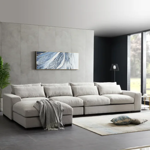 Cloud Modular <b>Rectangular</b> Sectional Sofa-Modern Design Eco-Friendly Fabric for Living Room & Apartment Indoor Seating - Product Image 2