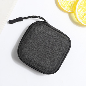Custom Portable EVA Carrying Case Storage <strong>Bag</strong> EVA Square <strong>Earphone</strong> Earbud Case with Carabiner for Earpieces and SD Memory Card - Product Image 4