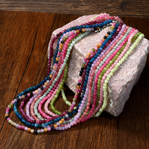 Collar bohemio de cuentas de piedra Natural de Color caramelo para mujer, joyería de moda de verano hecha a mano para regalo, aspecto de polvo de cristal curativo - Product Image 3