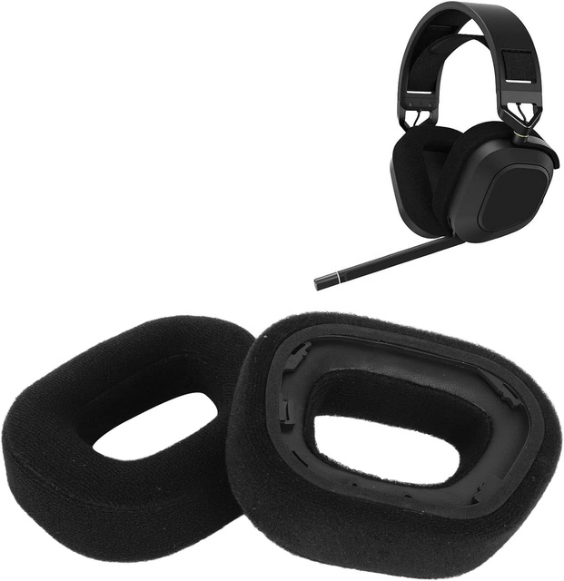 Upgrade Quality Earpads - Replacement Ear for Corsair HS80 RGB Wireless Headphone, High-Density Noise Cancelling Foam