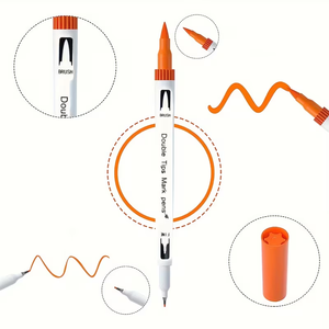 Ensemble de <span class=keywords><strong>120</strong></span> marqueurs à pointe fine pour art, calligraphie, aquarelle, feutres pour tissu, non effaçables, avec sac de rangement - Product Image 4