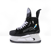 Patins de hockey sur glace professionnels SOYUZ Lames composites en fibre de carbone à fermeture à lacets | Joueurs adultes haute performance | Gratuit