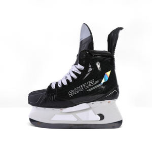 Patins de hockey sur <span class=keywords><strong>glace</strong></span> professionnels SOYUZ Lames composites en fibre de carbone à fermeture à lacets | Joueurs adultes haute performance | Gratuit - Product Image 3