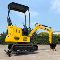 Mini-excavatrice hydraulique compacte de 0,8 à 4 tonnes, haute vitesse, robuste et durable, poids opérationnel, garantie 1 an, vente en gros