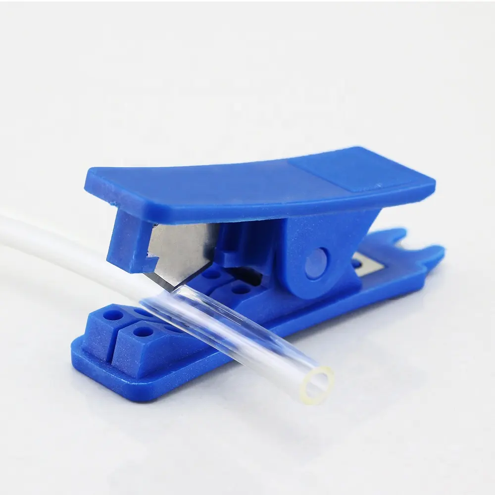 नीले रंग प्लास्टिक मैनुअल प्रकार वायवीय Polyurethane पीई पु हवा नली ट्यूब नायलॉन ट्यूब कटर वायवीय पाइप कटर उपकरण