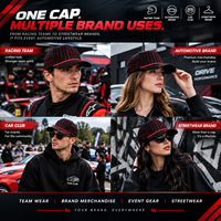 Casquette de baseball personnalisée à rayures fines avec logo, faible MOQ, visière incurvée, marque privée pour les marques de culture automobile
