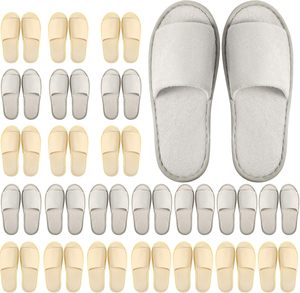 Pantuflas de Hotel, Zapatos Desechables, Juego de Pantuflas para Huéspedes - Talla Universal, Pantuflas Desechables para Bodas, Blancas - Product Image 6